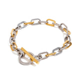 Stainless Steel Color-block Bracelet High-end And Niche-style Chain