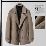 Men's Business-Style Double-Faced Wool Coat Korean-Style Wool Overcoat
