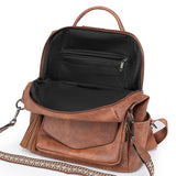 Retro Versatile Women's Backpack With Two-tone Fringe