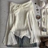 Figure-flattering Slimming 3D Floral Womens Blouse T-shirt Top