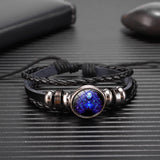 12 Zodiac Constellation Bracelet Luminous Braided Design Bracelet For Men Women Kids