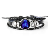 12 Zodiac Constellation Bracelet Luminous Braided Design Bracelet For Men Women Kids