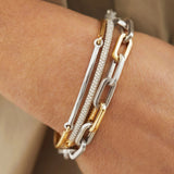 Stainless Steel Color-block Bracelet High-end And Niche-style Chain