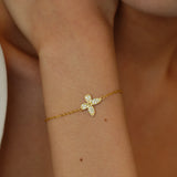 Moissanite Butterfly Bracelet For Women, D Color Moissanite, S925 Sterling Silver