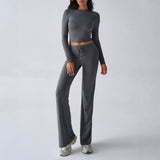 Sports Yoga Style Long-sleeved Straight Pants Casual Suit