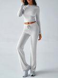 Sports Yoga Style Long-sleeved Straight Pants Casual Suit