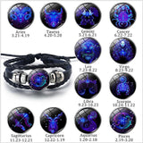 12 Zodiac Constellation Bracelet Luminous Braided Design Bracelet For Men Women Kids