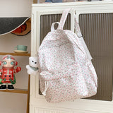 Japanese-style Floral Print Soft-girl Backpack For Girls