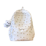 Japanese-style Floral Print Soft-girl Backpack For Girls
