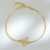 Moissanite Butterfly Bracelet For Women, D Color Moissanite, S925 Sterling Silver