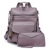 Retro Versatile Women's Backpack With Two-tone Fringe