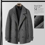 Men's Business-Style Double-Faced Wool Coat Korean-Style Wool Overcoat