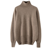 Women's High-neck Pure Wool Sweater Extra-thick Cashmere