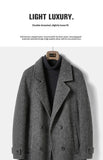 Men's Business-Style Double-Faced Wool Coat Korean-Style Wool Overcoat