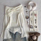 Figure-flattering Slimming 3D Floral Womens Blouse T-shirt Top